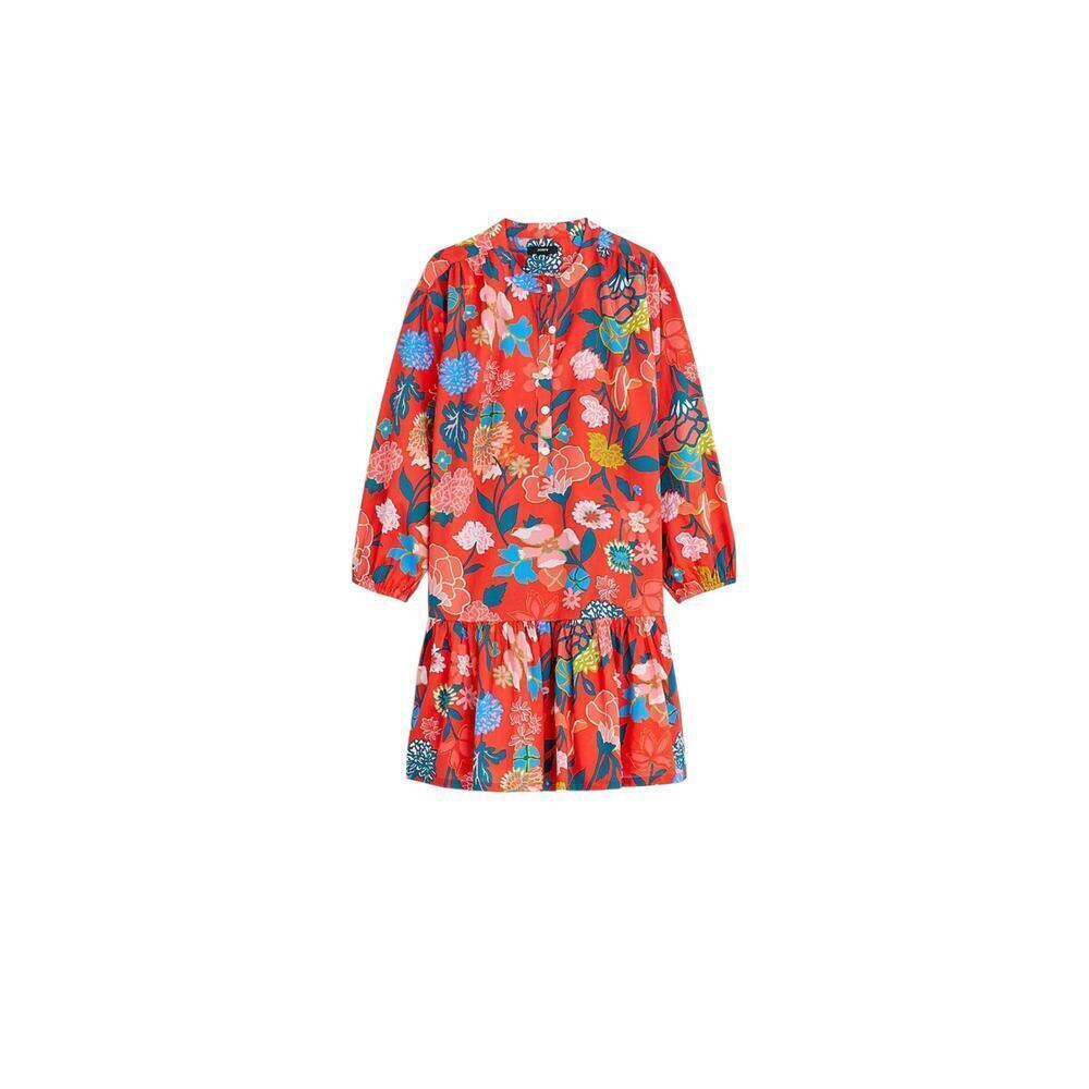 J. Crew Red Lightweight Cotton Swingy cover-up dress in painted floral XL